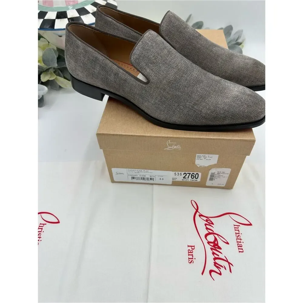 Men's Christian Louboutin Danny flex slip on loafers size 44 made in Italy